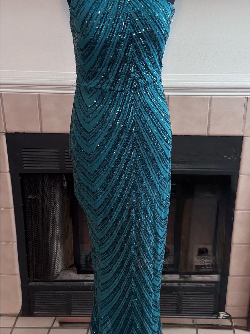 NEW Love & Lemonade Green Sequined Party Dress